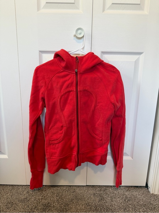 lululemon athletica Tops - lululemon athletica Red Hooded Full-Zip Jacket